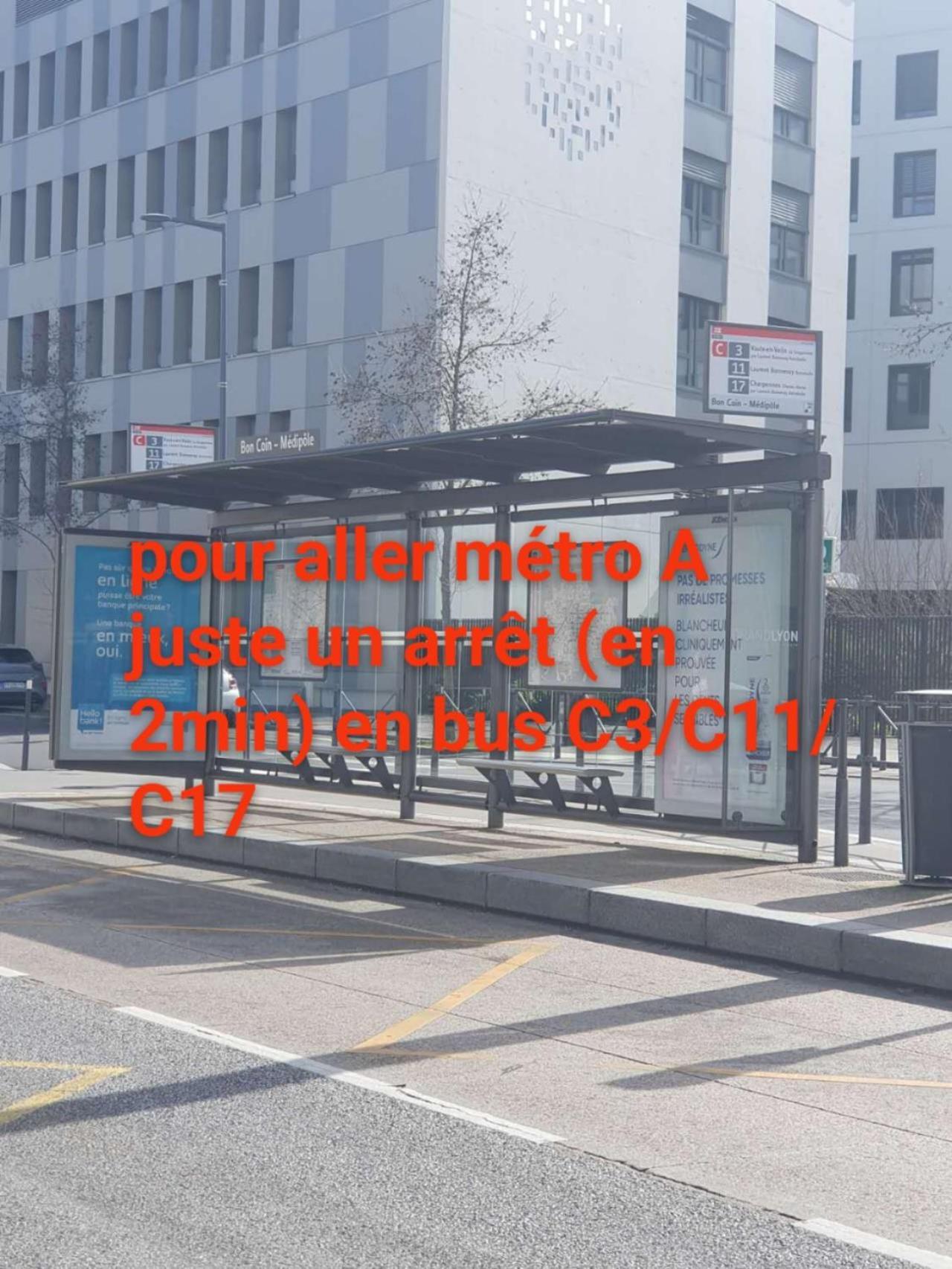 Medipole T2 Avec Un Garage Gratuit Sur Place, 16Min A Centre Ville Lyon En Metro A วีเลอร์บาน ภายนอก รูปภาพ